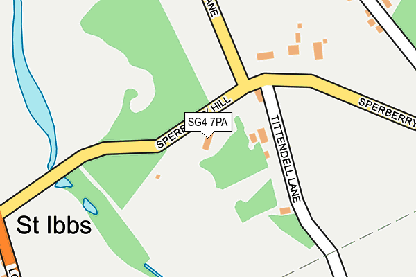SG4 7PA map - OS OpenMap – Local (Ordnance Survey)