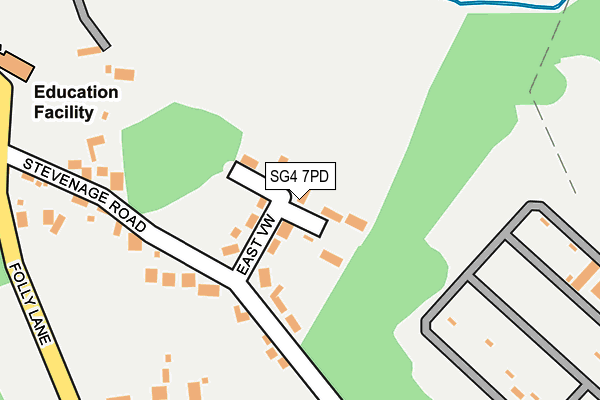 SG4 7PD map - OS OpenMap – Local (Ordnance Survey)