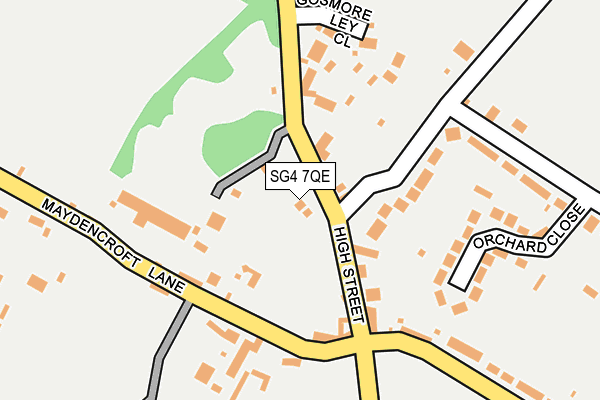 SG4 7QE map - OS OpenMap – Local (Ordnance Survey)