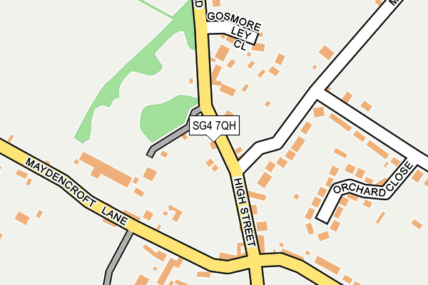 SG4 7QH map - OS OpenMap – Local (Ordnance Survey)