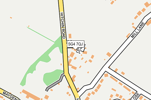 SG4 7QJ map - OS OpenMap – Local (Ordnance Survey)