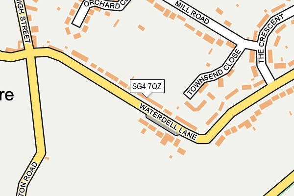 SG4 7QZ map - OS OpenMap – Local (Ordnance Survey)