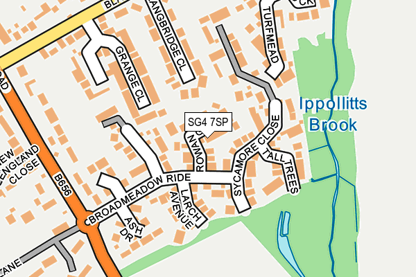 SG4 7SP map - OS OpenMap – Local (Ordnance Survey)