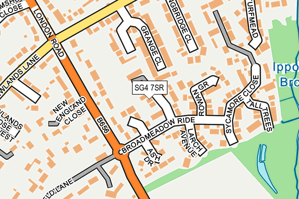 SG4 7SR map - OS OpenMap – Local (Ordnance Survey)