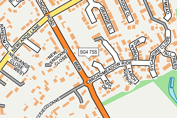 SG4 7SS map - OS OpenMap – Local (Ordnance Survey)