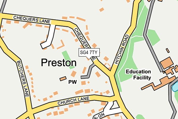 SG4 7TY map - OS OpenMap – Local (Ordnance Survey)