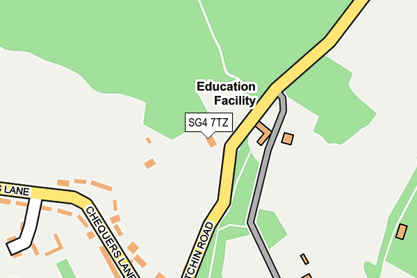 SG4 7TZ map - OS OpenMap – Local (Ordnance Survey)