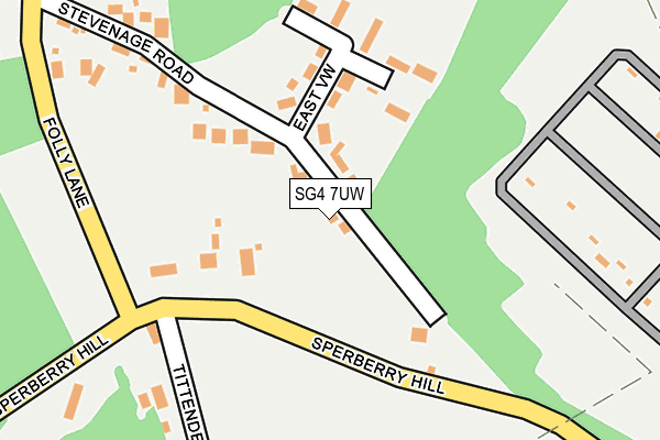 SG4 7UW map - OS OpenMap – Local (Ordnance Survey)