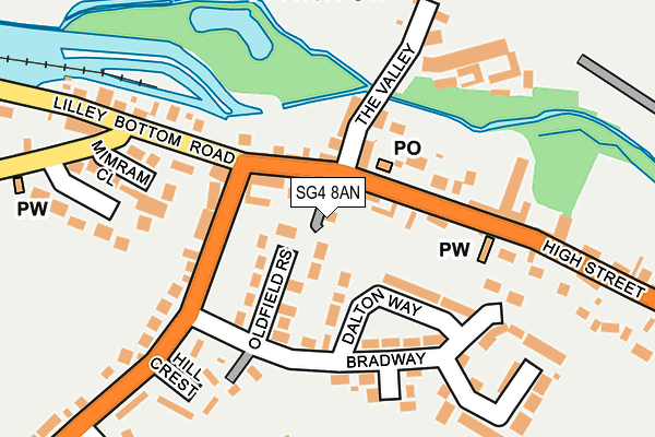 SG4 8AN map - OS OpenMap – Local (Ordnance Survey)