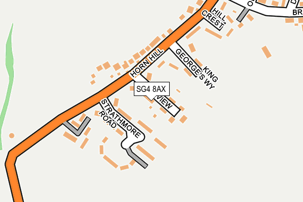 SG4 8AX map - OS OpenMap – Local (Ordnance Survey)