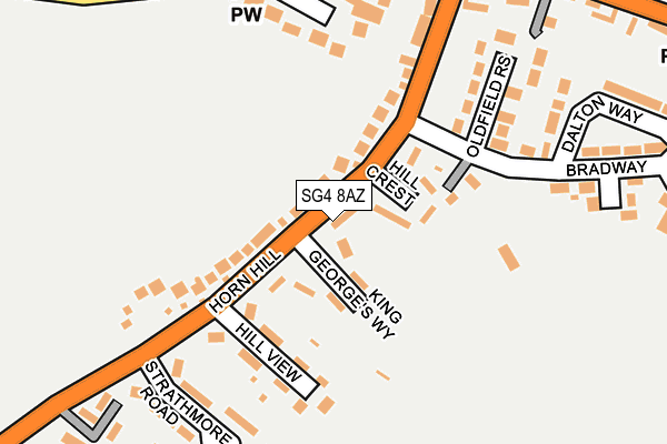 SG4 8AZ map - OS OpenMap – Local (Ordnance Survey)