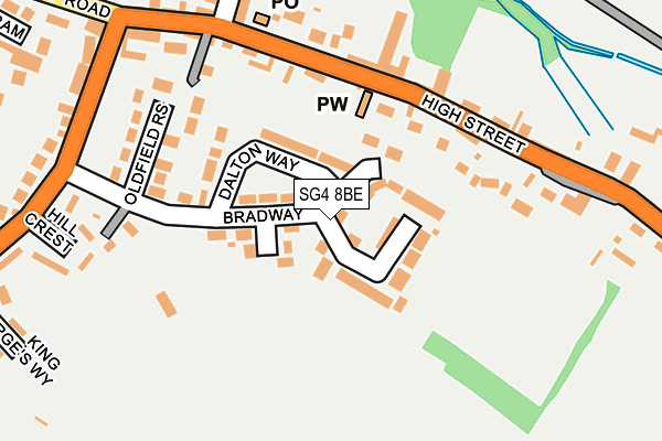 SG4 8BE map - OS OpenMap – Local (Ordnance Survey)
