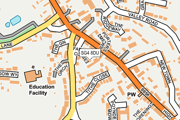 SG4 8DU map - OS OpenMap – Local (Ordnance Survey)