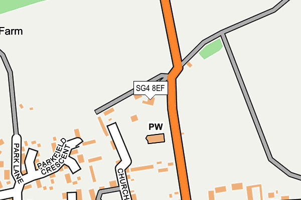 SG4 8EF map - OS OpenMap – Local (Ordnance Survey)