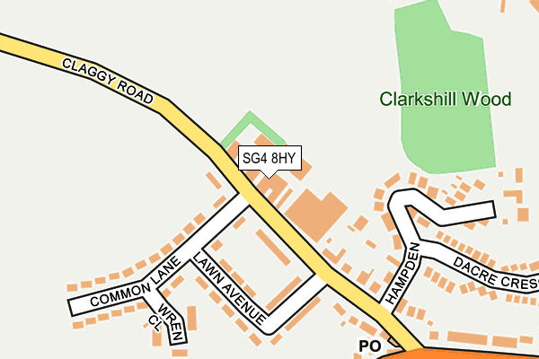 SG4 8HY map - OS OpenMap – Local (Ordnance Survey)