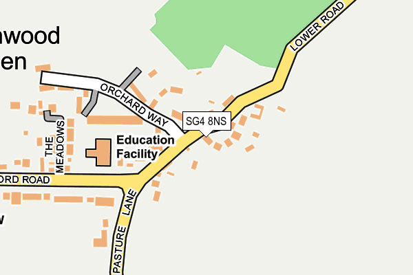 SG4 8NS map - OS OpenMap – Local (Ordnance Survey)