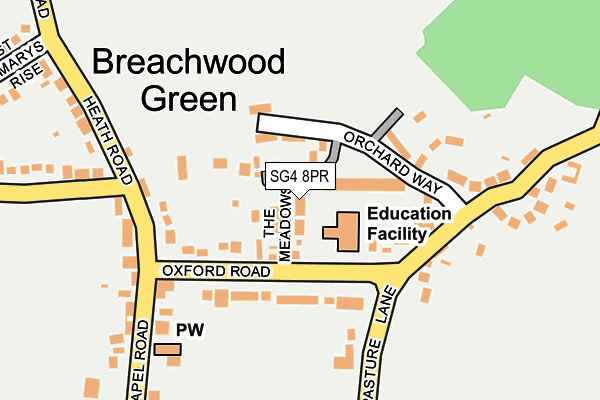 SG4 8PR map - OS OpenMap – Local (Ordnance Survey)