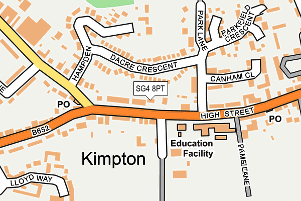 SG4 8PT map - OS OpenMap – Local (Ordnance Survey)