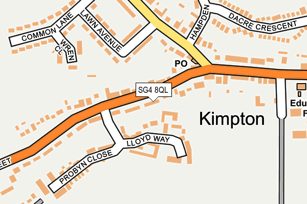 SG4 8QL map - OS OpenMap – Local (Ordnance Survey)