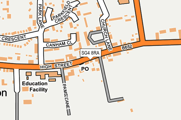 SG4 8RA map - OS OpenMap – Local (Ordnance Survey)