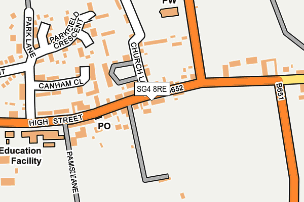 SG4 8RE map - OS OpenMap – Local (Ordnance Survey)