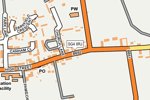 SG4 8RJ map - OS OpenMap – Local (Ordnance Survey)