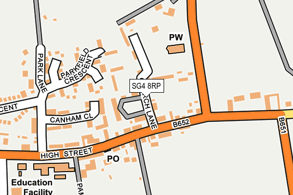 SG4 8RP map - OS OpenMap – Local (Ordnance Survey)