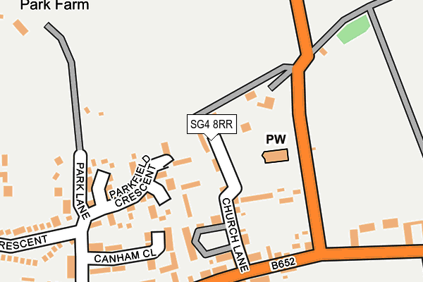 SG4 8RR map - OS OpenMap – Local (Ordnance Survey)