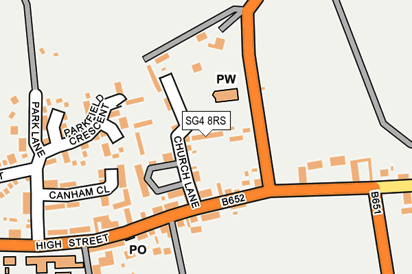 SG4 8RS map - OS OpenMap – Local (Ordnance Survey)