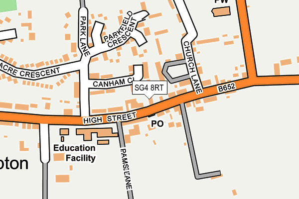 SG4 8RT map - OS OpenMap – Local (Ordnance Survey)