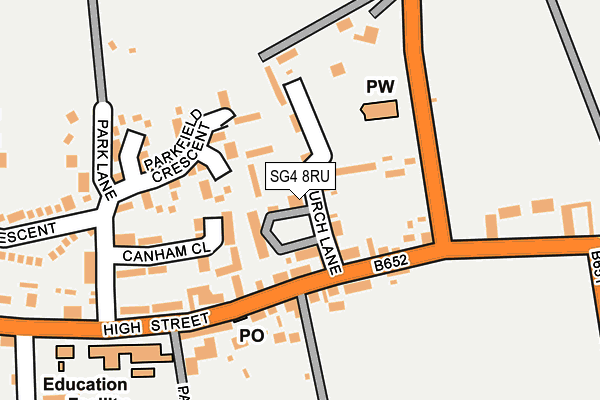 SG4 8RU map - OS OpenMap – Local (Ordnance Survey)