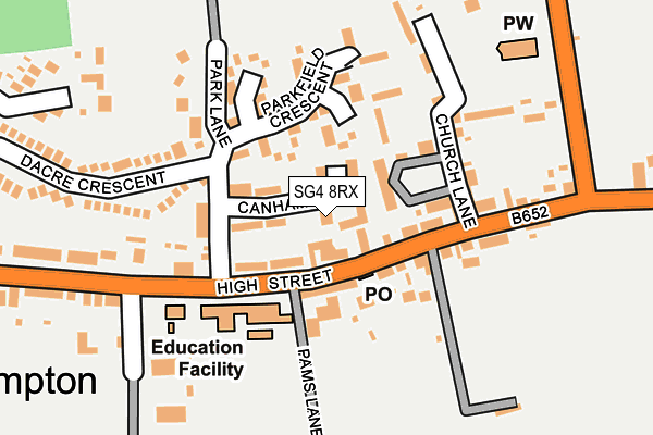 SG4 8RX map - OS OpenMap – Local (Ordnance Survey)