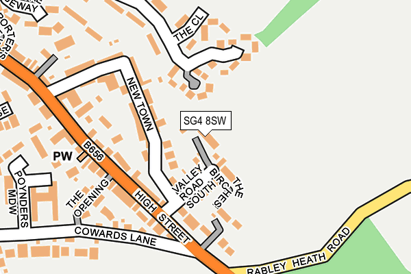 SG4 8SW map - OS OpenMap – Local (Ordnance Survey)