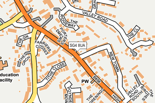 SG4 8UA map - OS OpenMap – Local (Ordnance Survey)