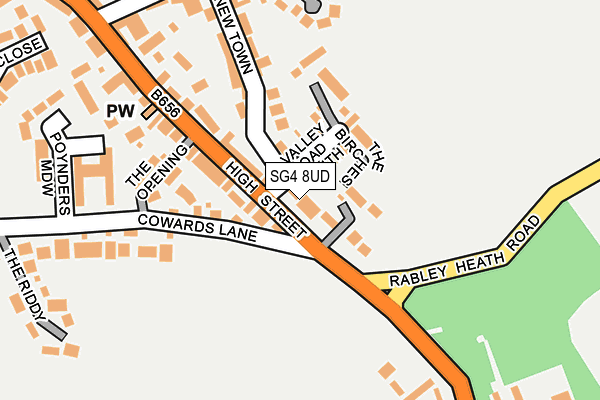 SG4 8UD map - OS OpenMap – Local (Ordnance Survey)