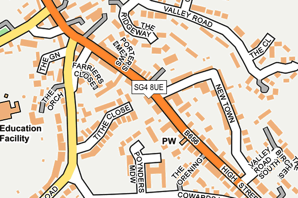 SG4 8UE map - OS OpenMap – Local (Ordnance Survey)