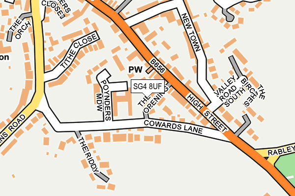 SG4 8UF map - OS OpenMap – Local (Ordnance Survey)