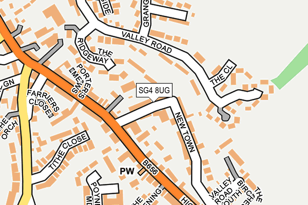 SG4 8UG map - OS OpenMap – Local (Ordnance Survey)