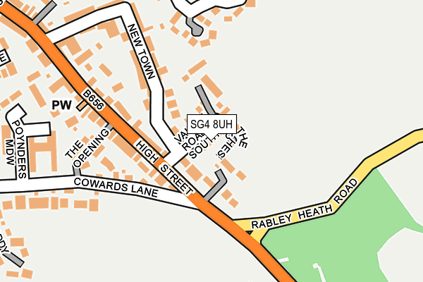 SG4 8UH map - OS OpenMap – Local (Ordnance Survey)