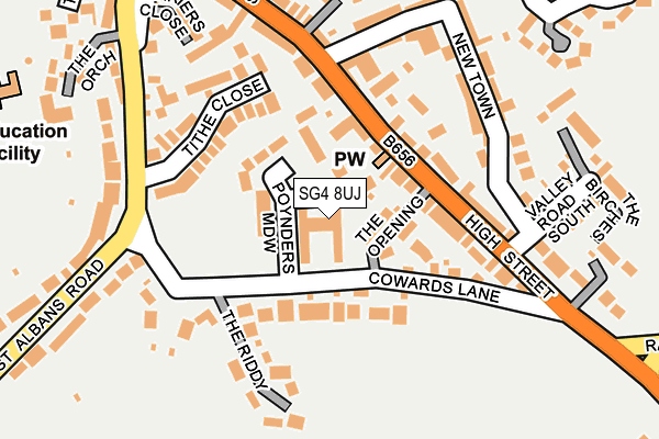 SG4 8UJ map - OS OpenMap – Local (Ordnance Survey)