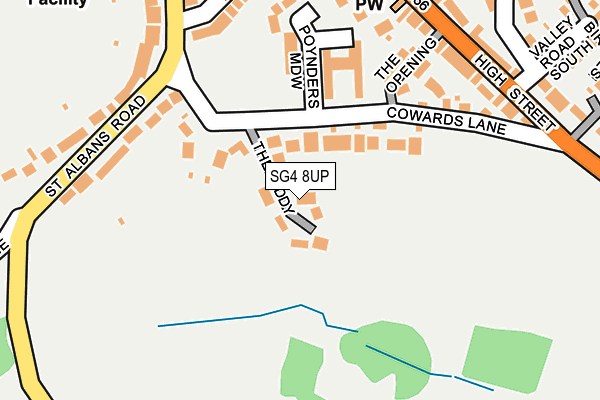SG4 8UP map - OS OpenMap – Local (Ordnance Survey)