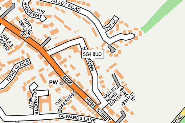 SG4 8UQ map - OS OpenMap – Local (Ordnance Survey)