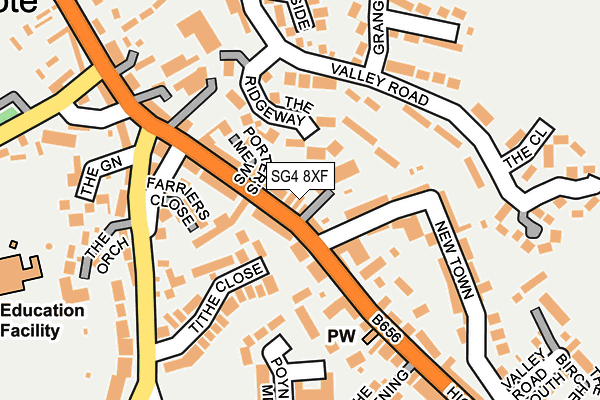 SG4 8XF map - OS OpenMap – Local (Ordnance Survey)