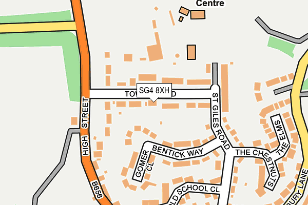 SG4 8XH map - OS OpenMap – Local (Ordnance Survey)