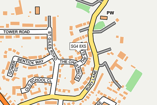 SG4 8XS map - OS OpenMap – Local (Ordnance Survey)