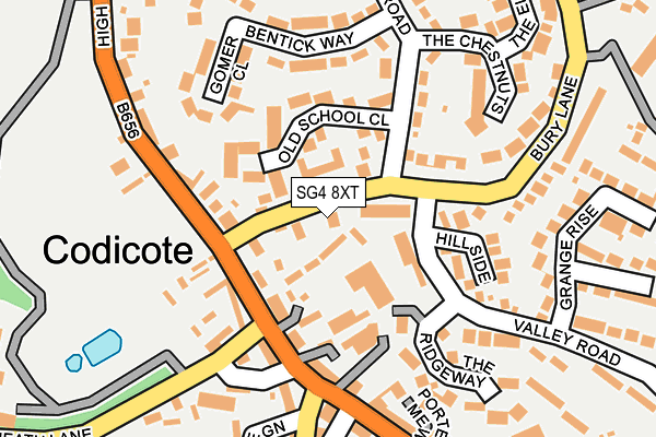 SG4 8XT map - OS OpenMap – Local (Ordnance Survey)