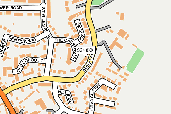 SG4 8XX map - OS OpenMap – Local (Ordnance Survey)