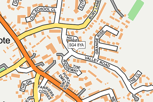 SG4 8YA map - OS OpenMap – Local (Ordnance Survey)