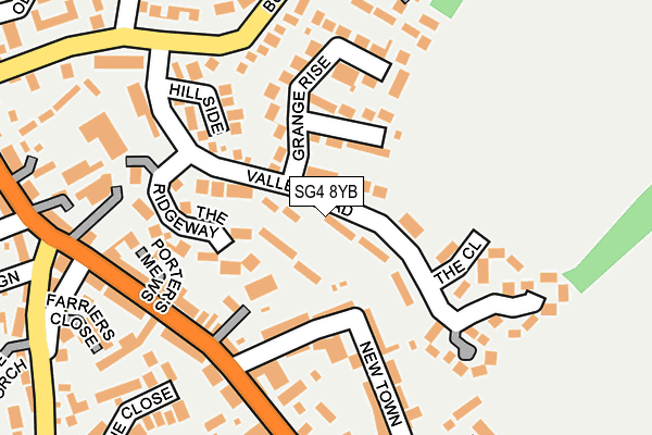 SG4 8YB map - OS OpenMap – Local (Ordnance Survey)