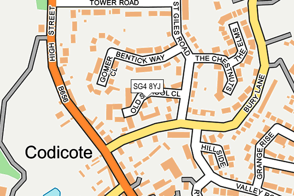 SG4 8YJ map - OS OpenMap – Local (Ordnance Survey)